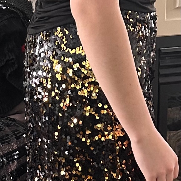 Gold and black sparkle long dress - Picture 5 of 6
